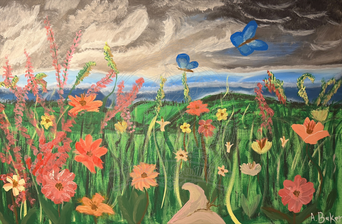 Flowers and Butterfly Field