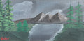 Mountain Lake View 24" x 12" Landscape Painting. 1 of 1 original.