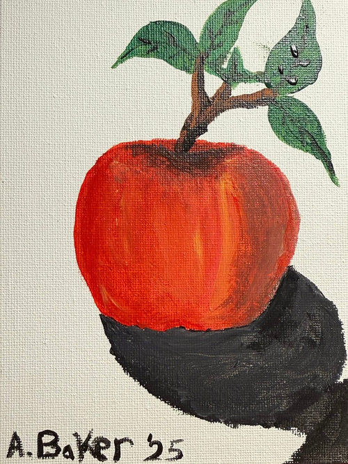 Apple Practive Painting 5" x 7" Landscape Painting. 1 of 1 original.