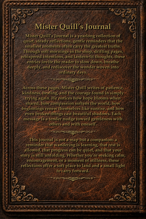 (Author Signed Copy) Mister Quill's Journal: 55 Inspirational Messages from Mister Quill's Bookstore Cafe