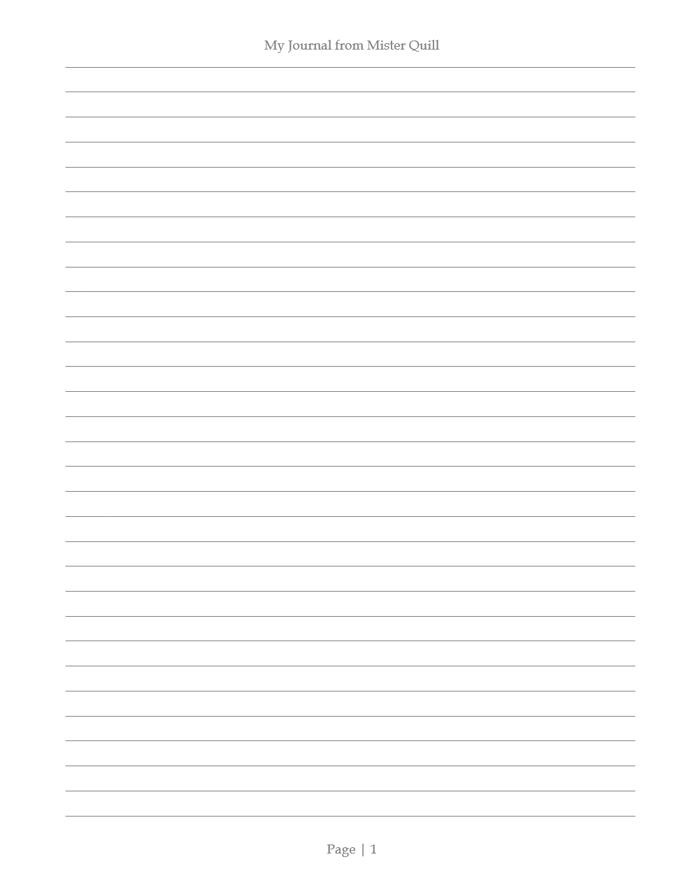 My Journal from Mister Quill:  Notebook Large Lined
